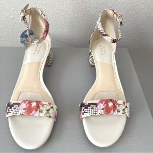 ALEX MARIE Women's Malahn Floral Snake Print Block Heel Strap Sandals Size 10M